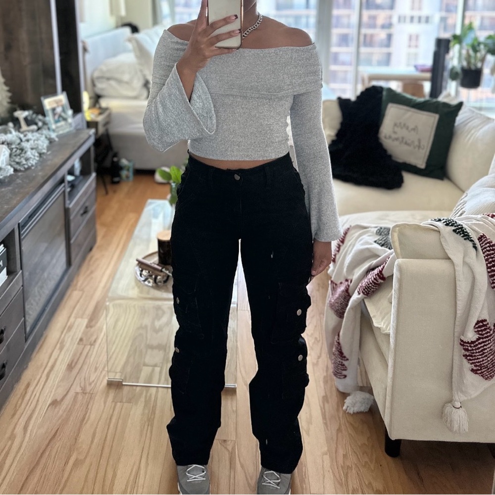 Fashion Nova 90's Cargo Straight Leg Jeans